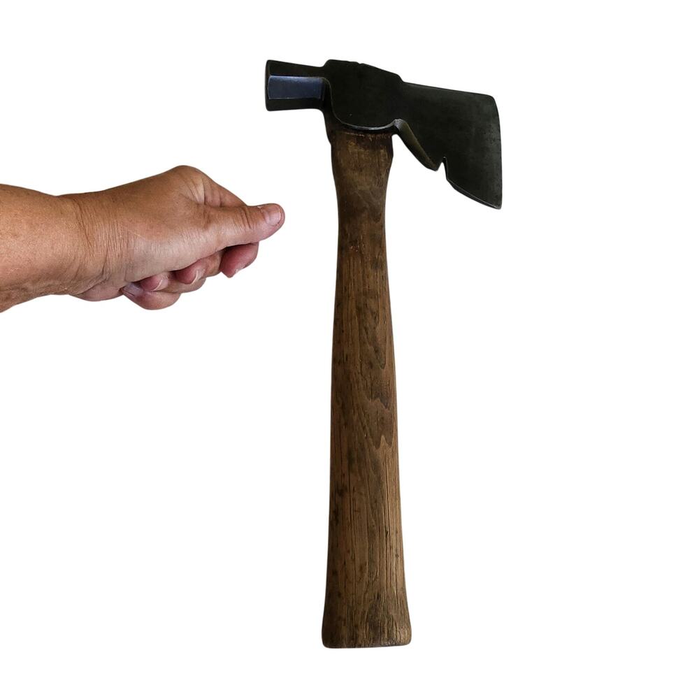 VINTAGE PLUMB HAMMER HATCHET  14" FLINT EDGE